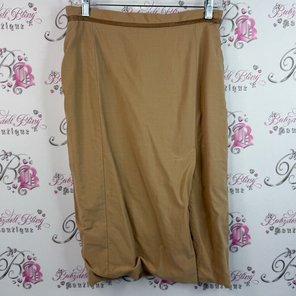 Holt Renfrew collection skirt, vintage, Long style Elegant Tan Women's Skirt